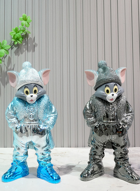 创意卡通桌面猫与老鼠摆件