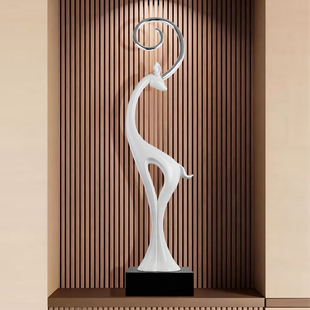 福禄双全现代轻奢鹿摆件客厅电视柜装饰玄关壁龛竖高乔迁新居礼物