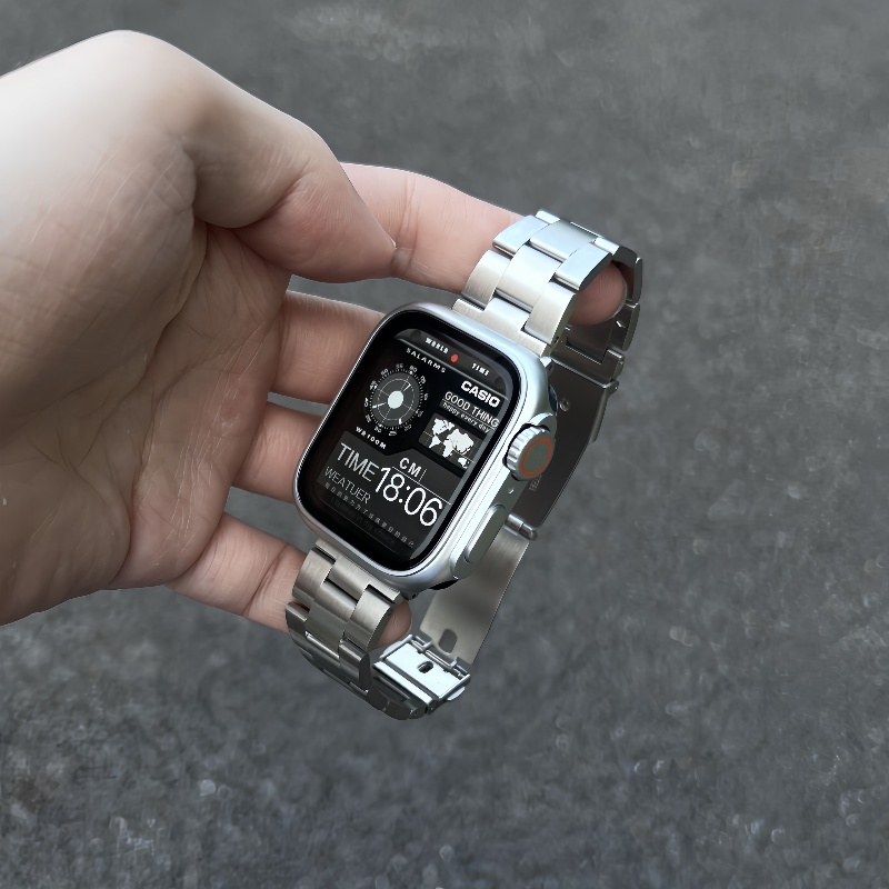 三株快拆金属苹果钢带适用applewatch苹果手表iwatchS9不锈钢表带