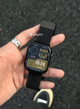 精钢米兰网纹链表带适用Applewatch苹果手表S11/Ultra1/2/3/S10/9