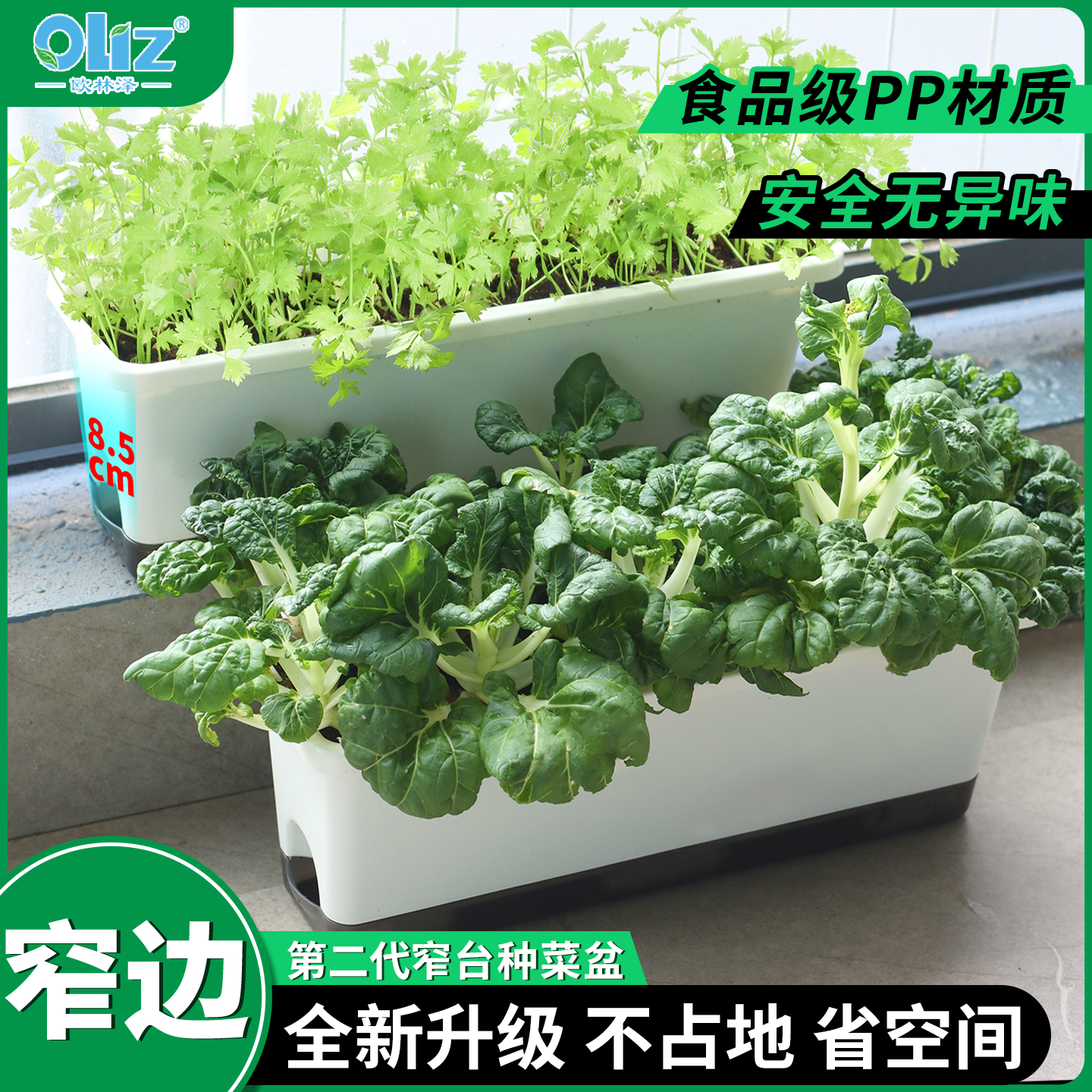长方形窄花盆阳台种菜盆懒人神器