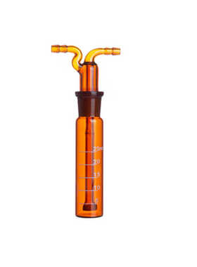 庄太太烟道气体吸收瓶实验室多孔玻板砂芯冲击吸收管10ml白色ZTT-