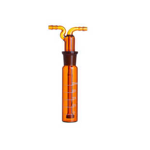 庄太太烟道气体吸收瓶实验室多孔玻板砂芯冲击吸收管10ml白色ZTT-