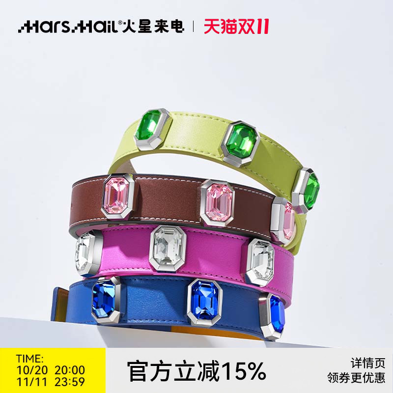 火星来电宠物皮革项圈猫狗通用