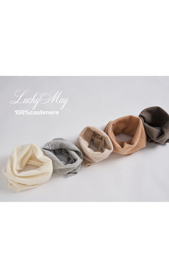 LuckyMay亲子羊绒多色彩全家可穿男女款100%山羊绒防风保暖脖套