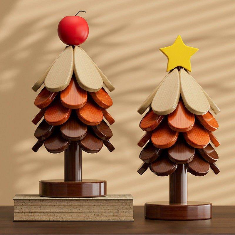 高级感圣诞树隔热垫餐桌摆件创意一棵树实木防烫锅垫折叠杯垫碗垫,餐饮具,餐垫,淘宝优惠券,粉丝福利购,淘宝优惠卷