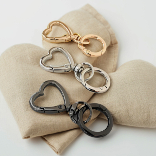 爱心扣环男女包包五金配件拎环饰品挂件钥匙圈环扣弹簧圈diy手机