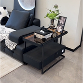 意式 极简沙发边柜轻奢高级感沙发边几客厅可移动侧边柜现代角几桌