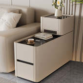 2025新款 轻奢高级感沙发旁 侧边柜客厅多功能角几边几智能无线充