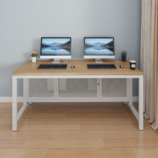 批发学校机房台式电脑桌实训教室微机室培训桌双人钢制课桌椅组合