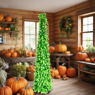 2025新款感恩节秋色麦穗装饰树 丰收节家居门庭可折叠茜草摆件树