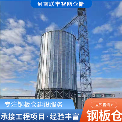 粮食钢板仓仓储设备生产厂家联丰大型立式筒仓适用范围广
