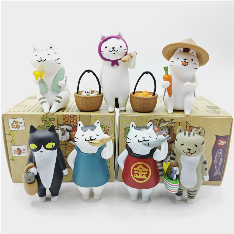 喵的菜市场 盲盒公仔 猫小姐 俗卖猫咪 玩具模型摆件 娃娃机玩偶