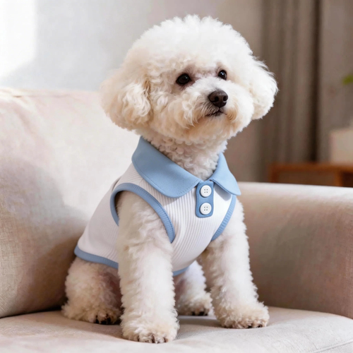 狗狗衣服春夏季薄款POLO衫泰迪比熊博美小型犬猫咪宠物背心防掉毛
