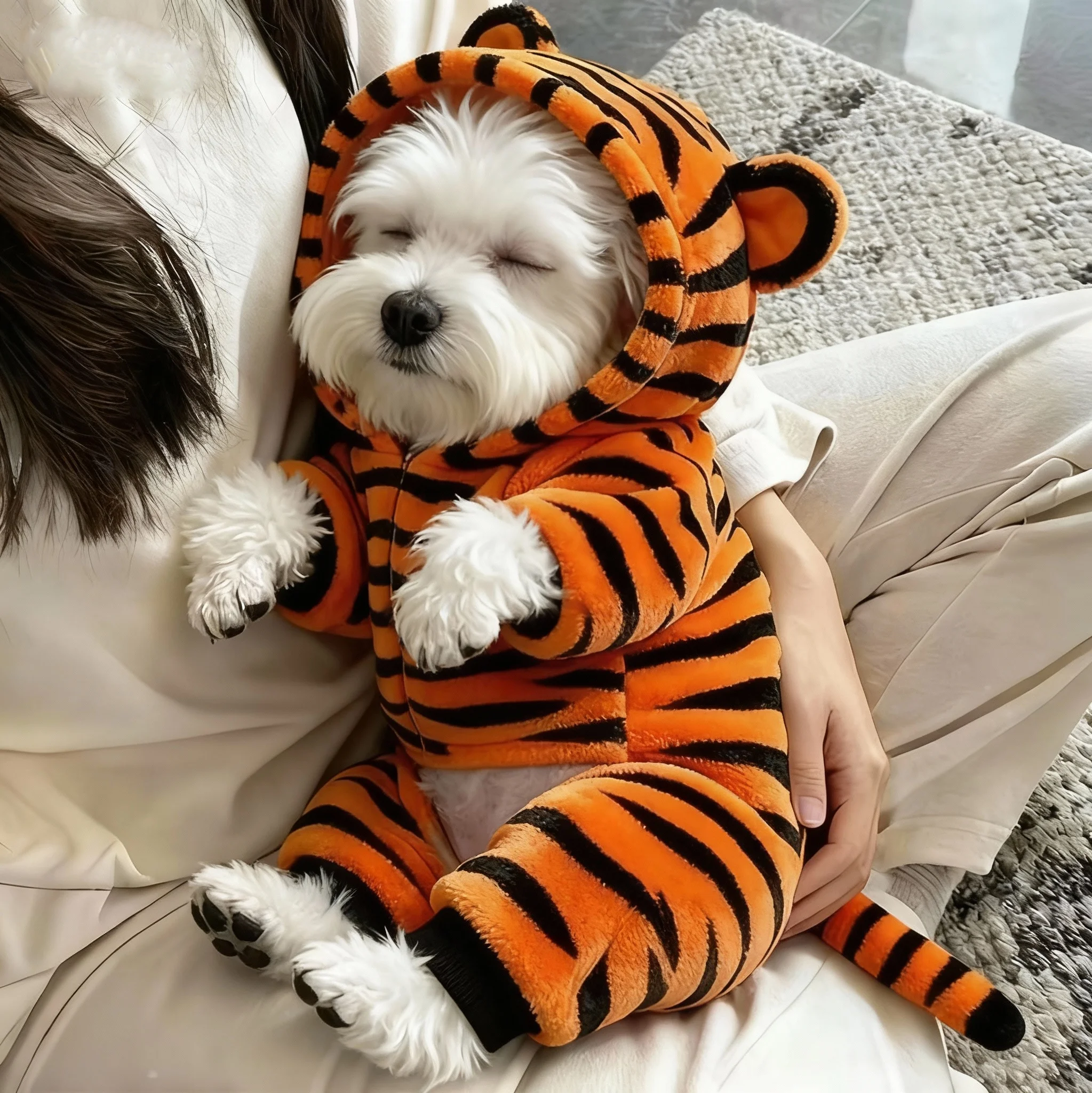 狗狗衣服秋冬装老虎变身装泰迪比熊博美小型犬宠物猫咪保暖四脚衣