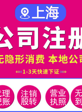上海公司注册营业执照办理记账