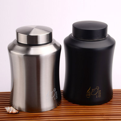 茶叶罐不锈钢密封防潮存茶罐茶叶储存罐空罐铁罐精档茶盒空盒