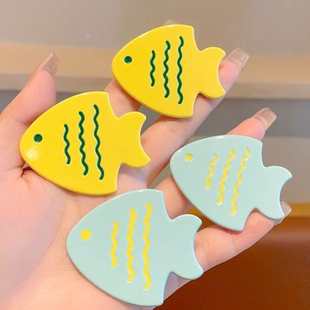 可爱卡通小鱼儿发夹碎发鸭嘴夹不伤发卡前额刘海夹子头饰