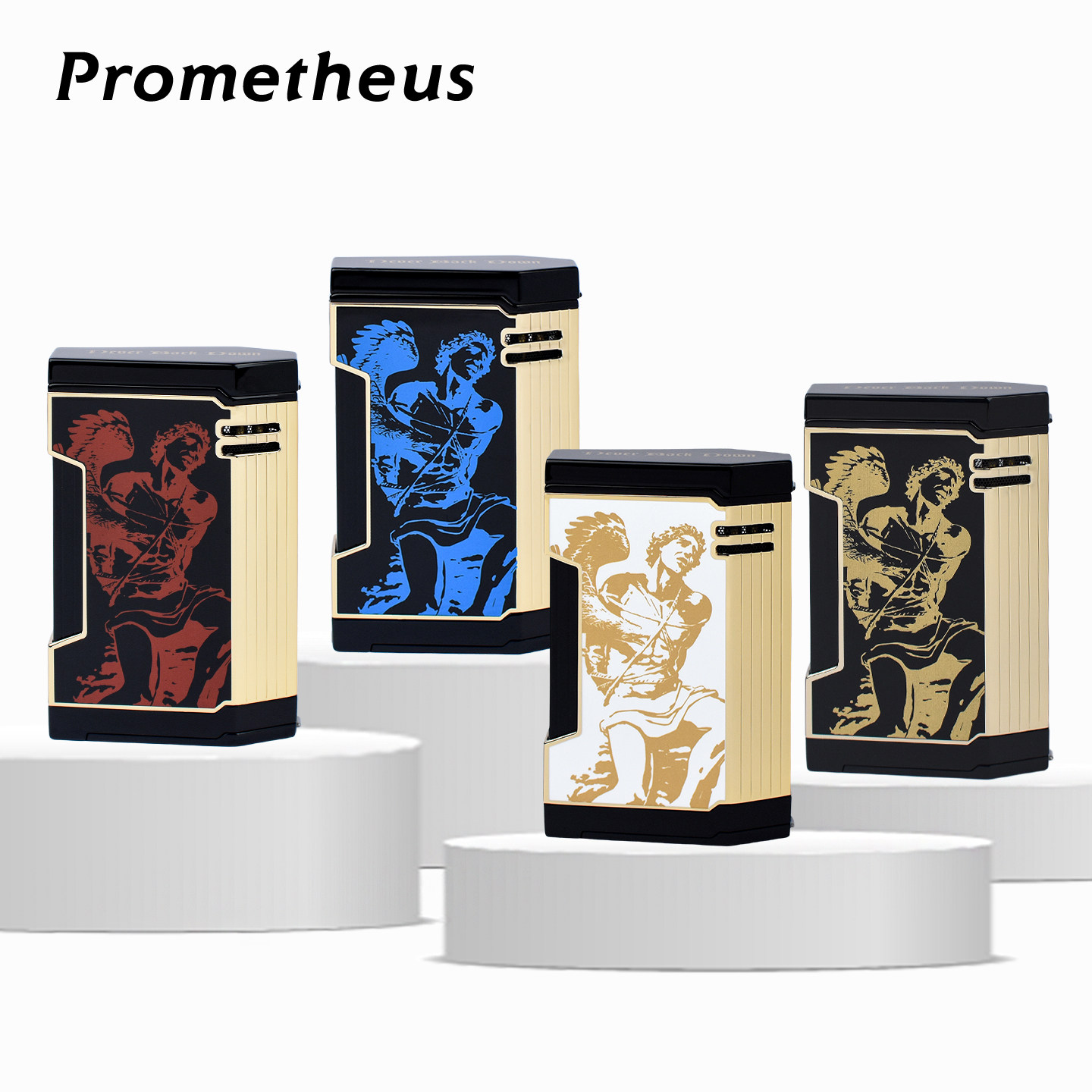 美国Prometheus普罗米修斯火神雪茄打火机大号六边形三火焰打孔器