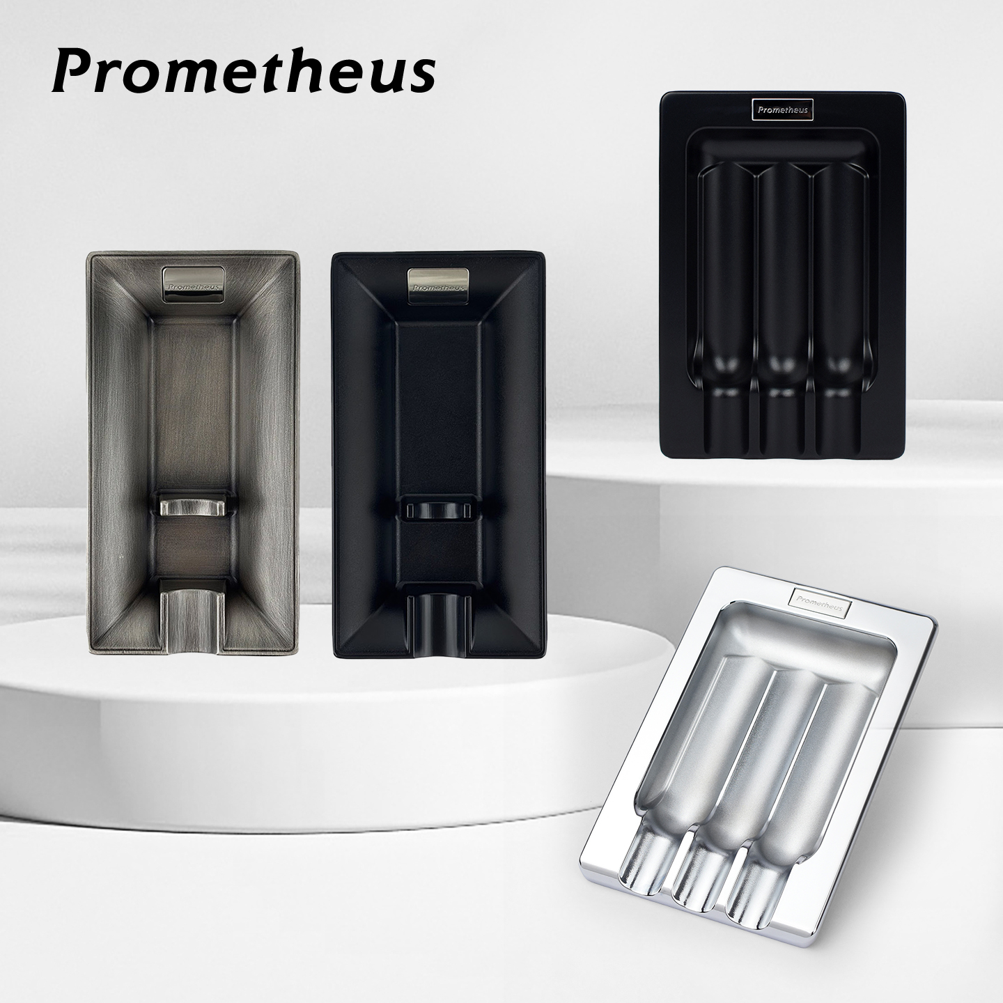 美国Prometheus普罗米修斯金属雪茄烟灰缸单人位/三人位合金烟缸