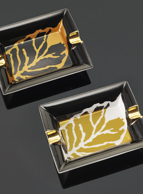 SIGLO Leaf Ashtray世纪雪茄烟叶陶瓷雪茄烟灰缸 优质骨瓷双人位