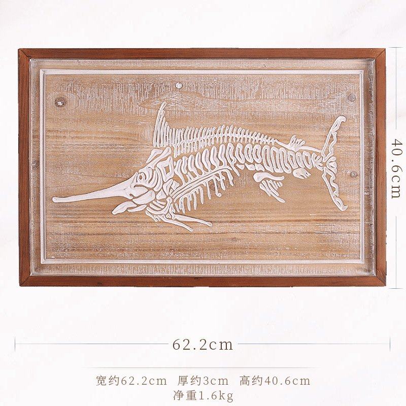 日式侘寂风装饰画实木客厅沙发背景墙面木质鱼骨化石卧室床头挂画,家居饰品,电表箱装饰画,淘宝优惠券,粉丝福利购,淘宝优惠卷