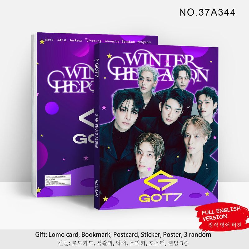 现货GOT7回归迷你新专辑WINTER HEPTAGON周边画册明星写真集80P
