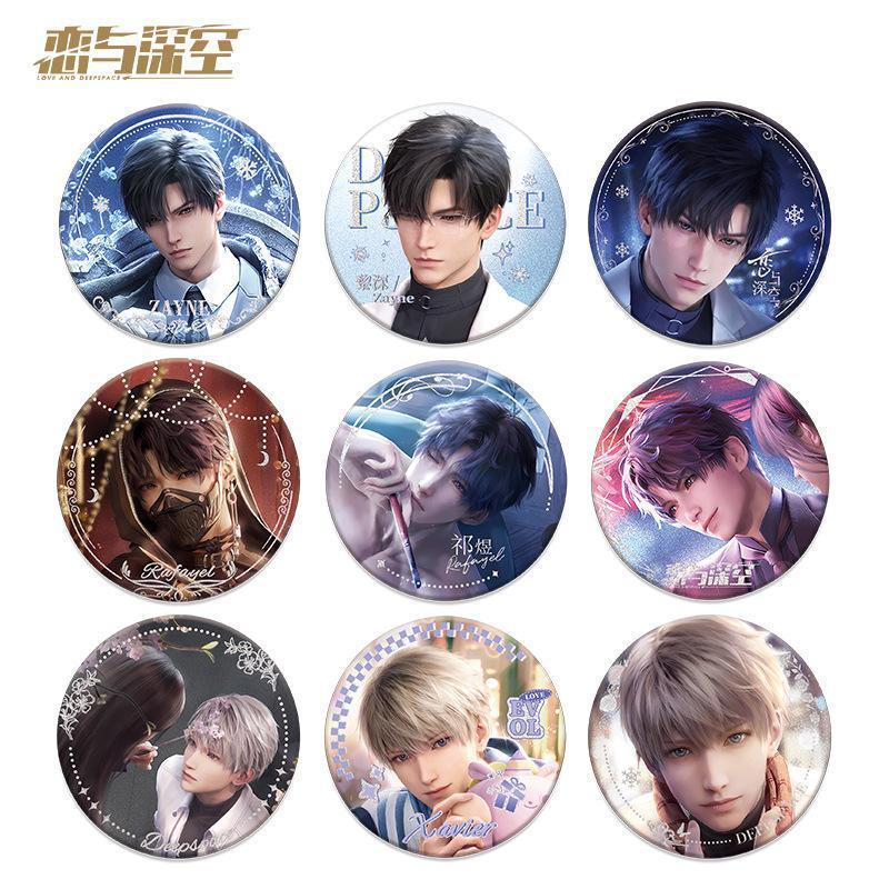 【恋与深空双闪徽章】全角色新设计75mm 58mm马口铁徽章动漫周边