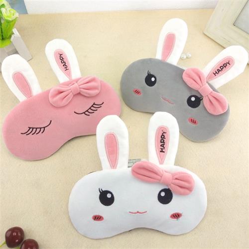 兔子眼罩睡眠遮光可爱软妹少女冰敷护眼罩睡觉冰袋儿童眼罩耳塞