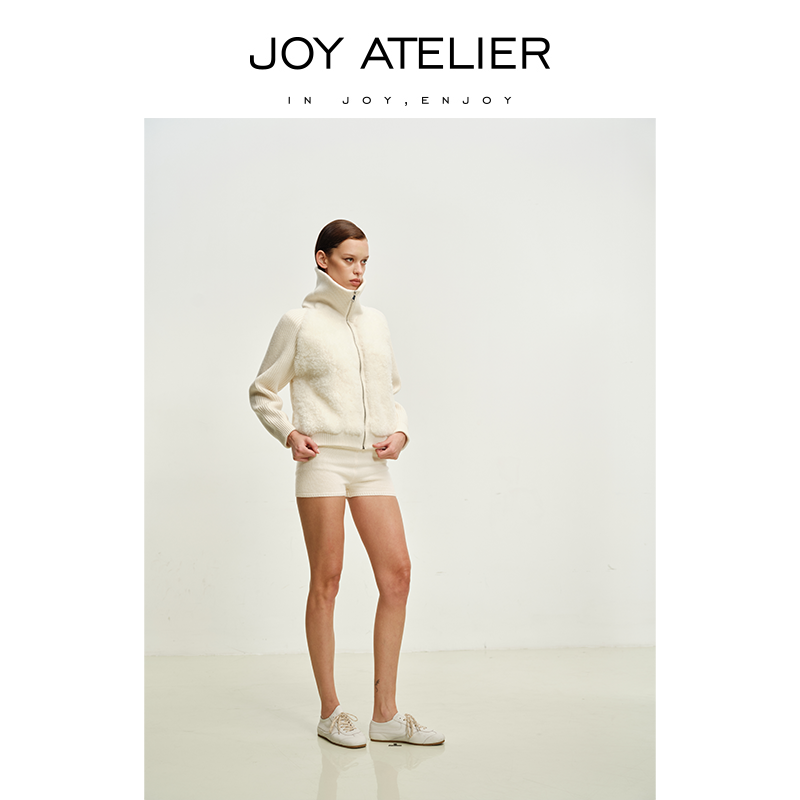 雪绒花针织羊绒羊毛皮毛一体外套