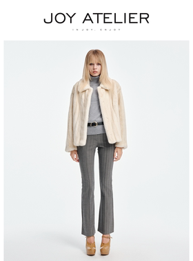 JOY8S01 金珍珠    Saga皇冠流沙金全抽工艺娃娃领挽袖水貂外套