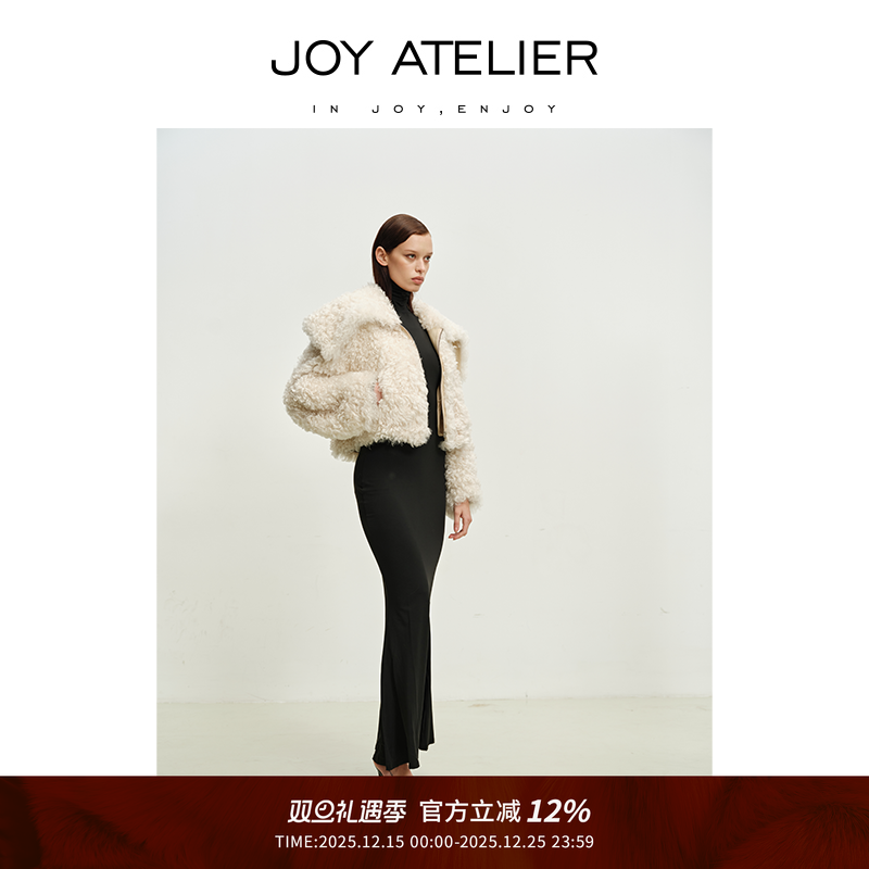 2024新款羊剪绒羊毛卷毛皮草外套