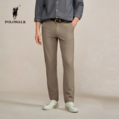 休闲裤 2025秋冬裤 新品 POLOWALK男式 直筒显瘦百搭休闲加绒长裤 子男