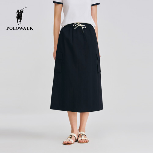 POLOWALK后开衩休闲半身裙