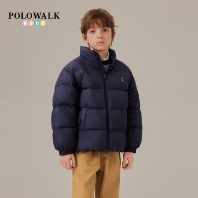 POLOWALK童装男女童羽绒服2025冬季新品立领保暖羽绒90鸭绒外套