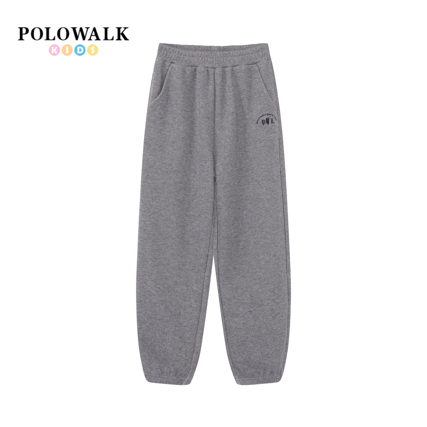 POLOWALK童装男童卫裤2025新品束脚口松紧腰男童休闲时尚运动卫裤