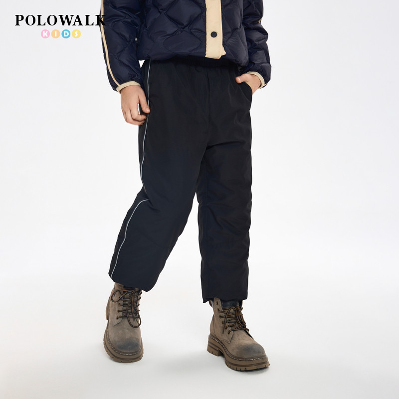 POLOWALK童装秋冬新品长裤男童羽绒裤运动休闲裤保暖中大童