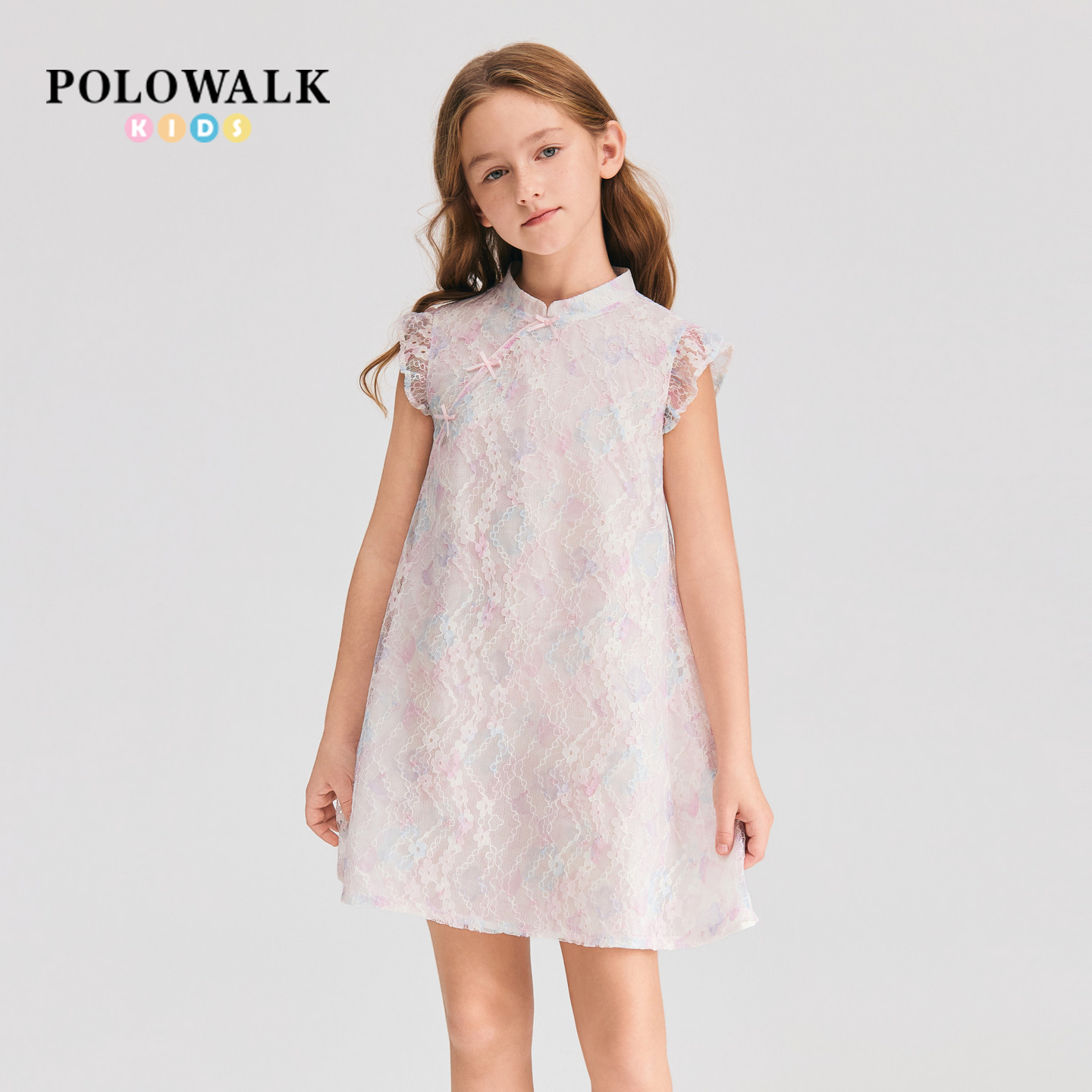 POLOWALK女童短袖连衣裙
