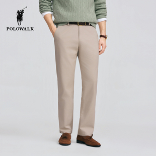 商务通勤直筒老钱风休闲长裤 POLOWALK男式 新品 2026春夏裤 休闲裤