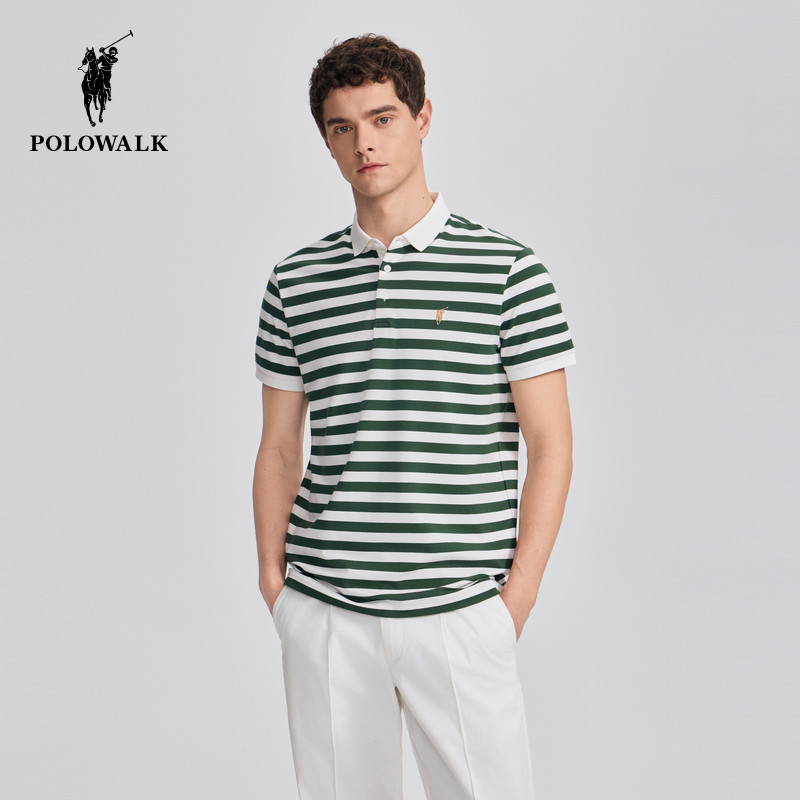 【抗菌】POLOWALK男式短袖POLO衫26夏季新品半袖翻领上衣百搭短T