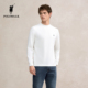 圆领直筒纯色打底衫 POLOWALK男装 上衣 新品 男式 长袖 T恤2025冬季