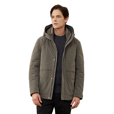 POLOWALK户外男士鹅绒连帽羽绒服