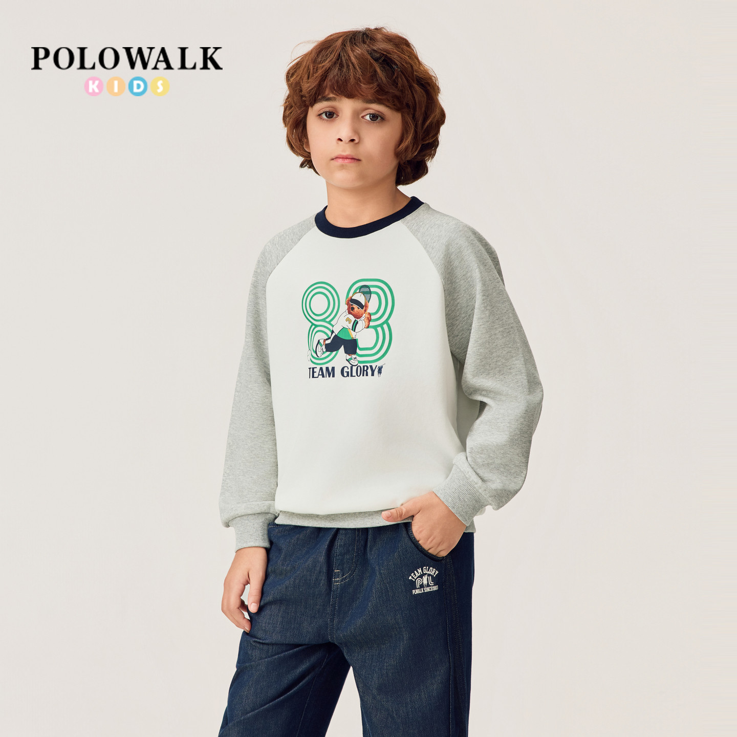 POLOWALK男童印花卫衣