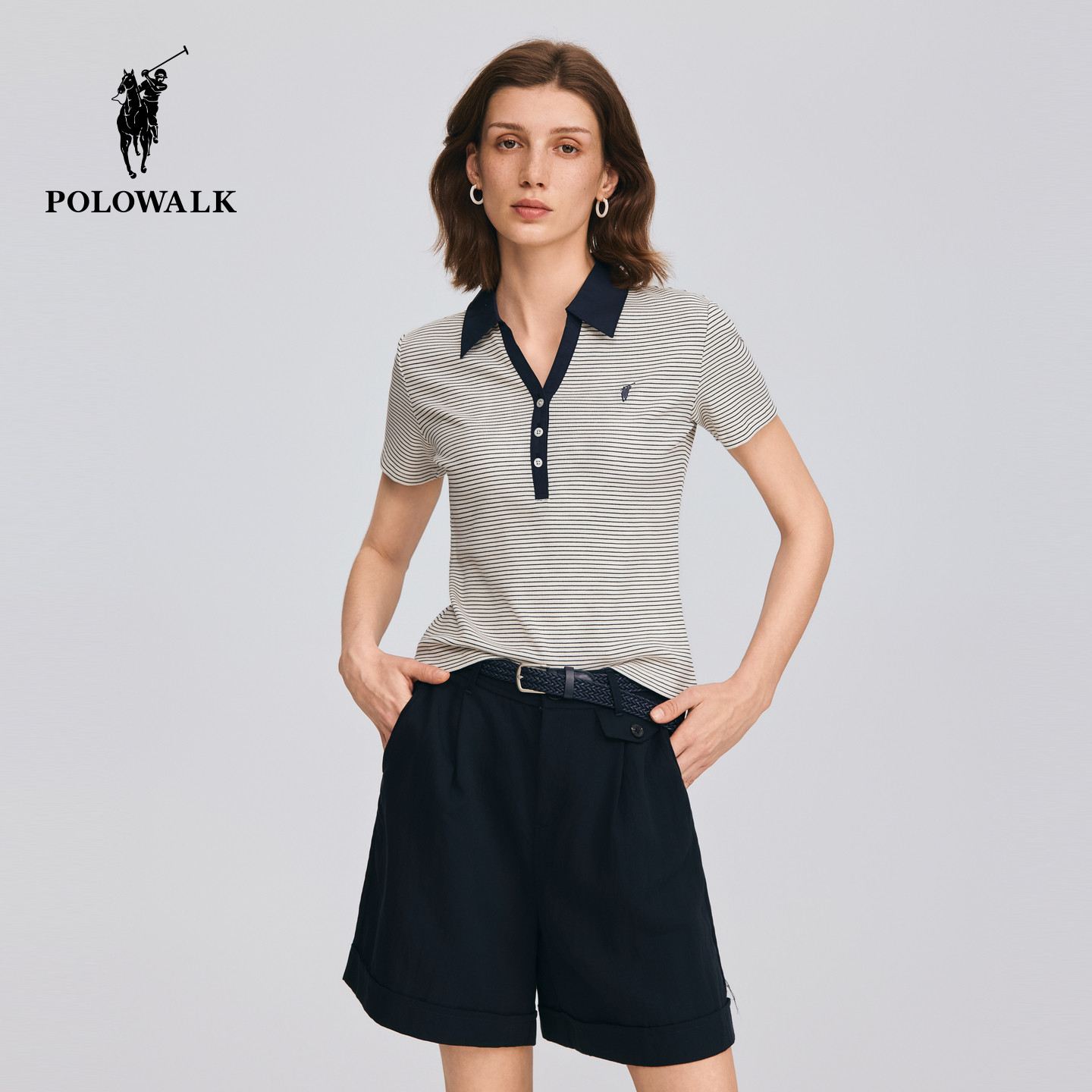 POLOWALK女式短袖POLO衫图片