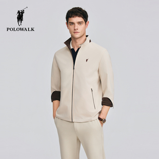 双面穿经典 新品 立领双排扣休闲夹克外套 夹克2026春季 POLOWALK男式