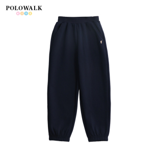 中大童宽松保暖裤 POLOWALK童装 加绒长裤 秋冬新品 子 男童卫裤