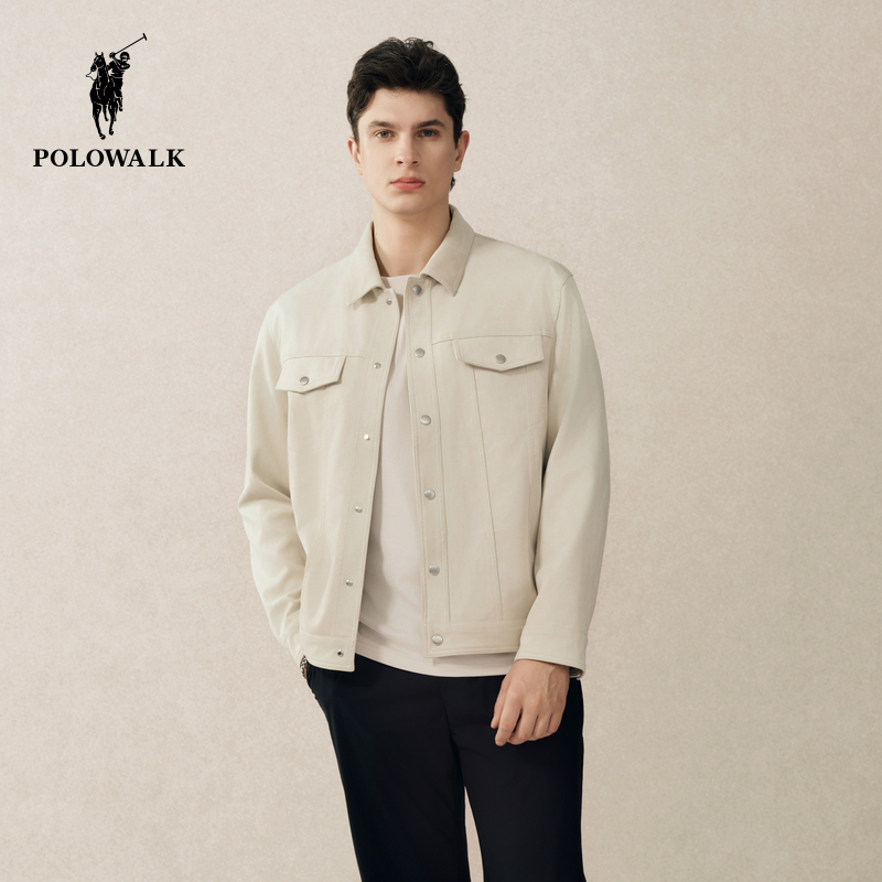 春季男式外套夹克工装翻领休闲