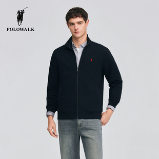 简约经典 POLOWALK男式 男装 新品 立领休闲卫衣拉链外套 卫衣2026春季