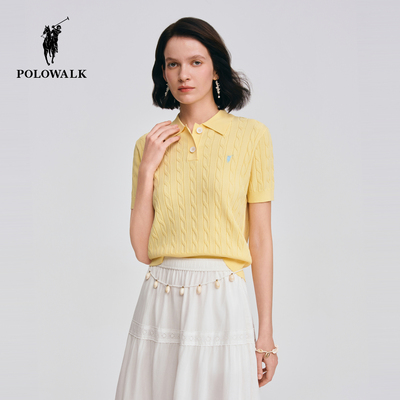 POLOWALK套头针织短袖上衣