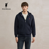 简约休闲日常通勤男装 POLOWALK男式 卫衣2025秋冬新品 连帽加绒外套